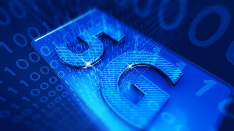 5G-teknologi for bedrifter – nærbilde av nettverksbrikke