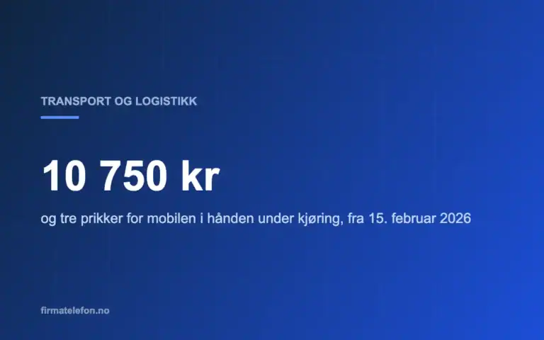 Grafisk kort: 10 750 kroner i forelegg for mobilbruk under kjøring